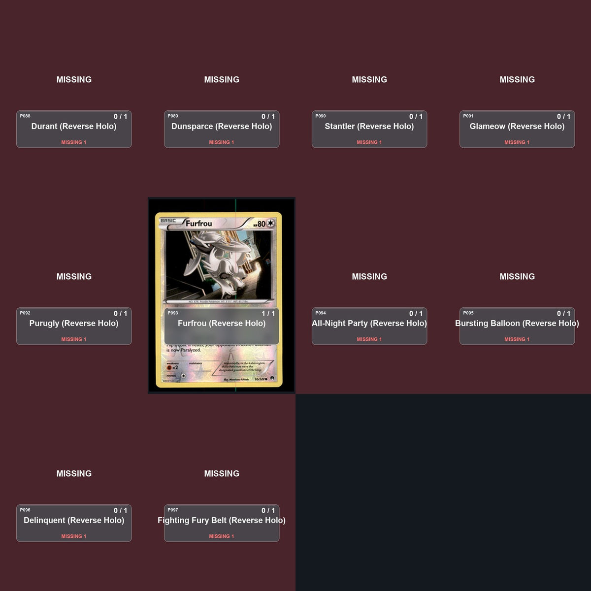 Pokemon TCG XY - BREAKpoint Reverse Holo Master Set 6 Reverse Holo Card