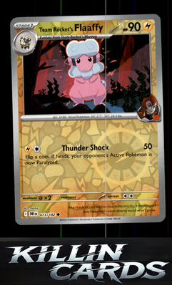 Reverse Holofoil Team Rocket's Flaaffy 073/182 Pokemon Common SV10: Destined Riv