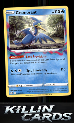 Cramorant 050/196 Pokemon Rare SWSH11: Lost Origin Card NM