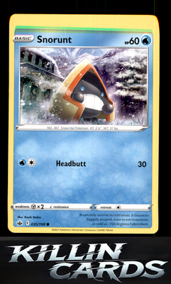 Snorunt 035/198 Pokemon Common SWSH06: Chilling Reign Card NM
