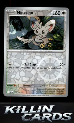Reverse Holofoil Minccino 075/086 Pokemon Common SV: Black Bolt Card NM