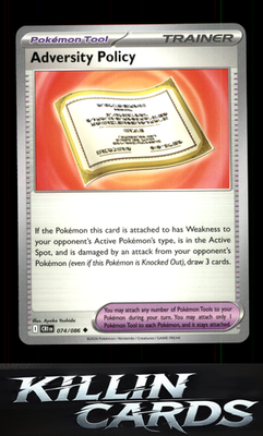 Adversity Policy 074/086 Pokemon Uncommon ME04: Chaos Rising Card NM