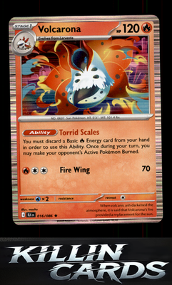 Volcarona 016/086 Pokemon Rare SV: Black Bolt Card NM
