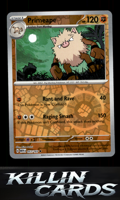 Reverse Holofoil Primeape 057/165 Pokemon Uncommon SV: Scarlet & Violet 151 Card