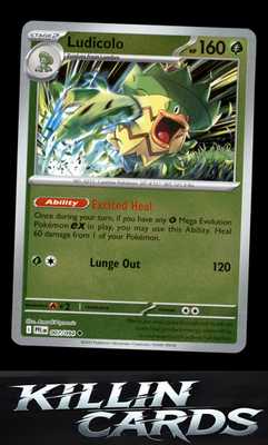 Reverse Holofoil Ludicolo - 007/094 007/094 Pokemon Uncommon ME02: Phantasmal Fl