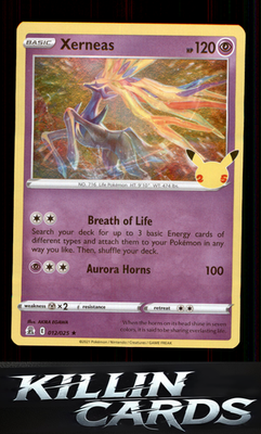 Xerneas 012/025 Pokemon Holo Rare Celebrations Card NM