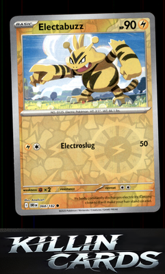 Reverse Holofoil Electabuzz 068/182 Pokemon Common SV10: Destined Rivals Card NM