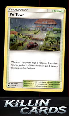 Po Town 121/147 Pokemon Uncommon SM - Burning Shadows Card NM