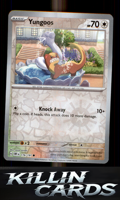 Reverse Holofoil Yungoos 176/197 Pokemon Common SV03: Obsidian Flames Card NM