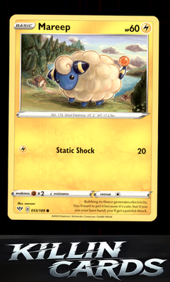 Mareep 055/189 Pokemon Common SWSH03: Darkness Ablaze Card NM