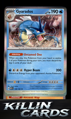 Gyarados 130/165 Pokemon Rare SV: Scarlet & Violet 151 Card NM