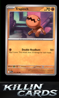 Trapinch 051/094 Pokemon Common ME02: Phantasmal Flames Card NM