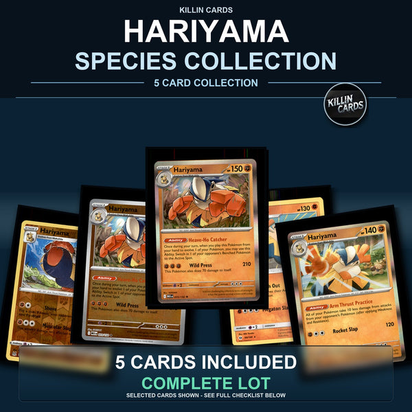 Pokemon TCG Hariyama Species Collection 5 Different Cards