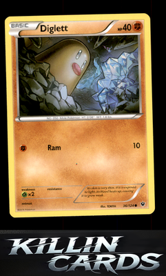 Diglett 36/124 Pokemon Common XY - Fates Collide Card NM