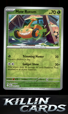 Reverse Holofoil Mow Rotom 009/182 Pokemon Common SV10: Destined Rivals Card NM