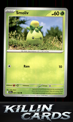Smoliv 021/182 Pokemon Common SV10: Destined Rivals Card NM