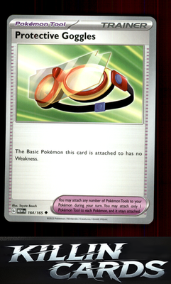 Protective Goggles 164/165 Pokemon Uncommon SV: Scarlet & Violet 151 Card NM