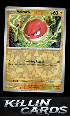 Reverse Holofoil Voltorb 100/165 Pokemon Common SV: Scarlet & Violet 151 Card NM