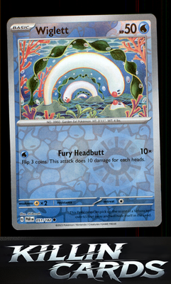 Reverse Holofoil Wiglett - 051/182 051/182 Pokemon Common SV04: Paradox Rift Car