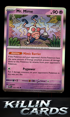 Mr. Mime - 122/165 122/165 Pokemon Rare SV: Scarlet & Violet 151 Card NM
