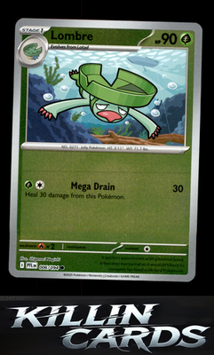 Reverse Holofoil Lombre 006/094 Pokemon Common ME02: Phantasmal Flames Card NM