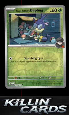 Reverse Holofoil Team Rocket's Blipbug 015/182 Pokemon Common SV10: Destined Riv
