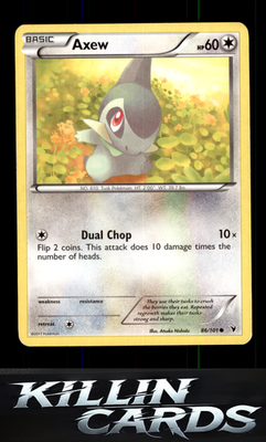 Axew 86/101 Pokemon Common Noble Victories Card LP