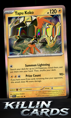 Tapu Koko 065/191 Pokemon Rare SV08: Surging Sparks Card NM