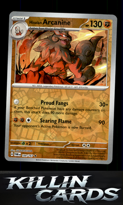 Reverse Holofoil Hisuian Arcanine 100/167 Pokemon Rare SV06: Twilight Masquerade