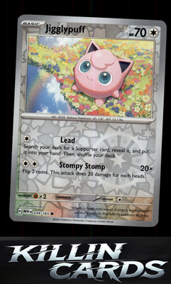 Reverse Holofoil Jigglypuff 039/165 Pokemon Common SV: Scarlet & Violet 151 Card