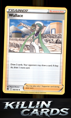 Wallace 166/195 Pokemon Uncommon SWSH12: Silver Tempest Card NM