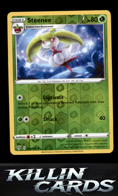 Reverse Holofoil Steenee 015/189 Pokemon Uncommon SWSH03: Darkness Ablaze Card N