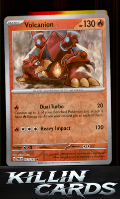 Reverse Holofoil Volcanion 022/182 Pokemon Rare SV04: Paradox Rift Card NM