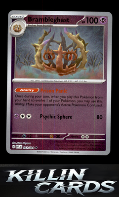 Reverse Holofoil Brambleghast 047/094 Pokemon Uncommon ME02: Phantasmal Flames C
