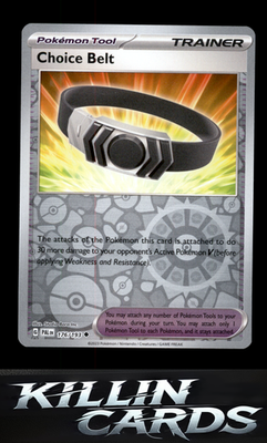 Reverse Holofoil Choice Belt 176/193 Pokemon Uncommon SV02: Paldea Evolved Card