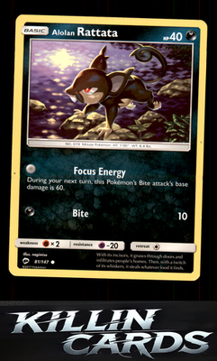 Alolan Rattata 81/147 Pokemon Common SM - Burning Shadows Card NM