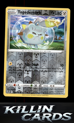 Reverse Holofoil Togedemaru 127/195 Pokemon Common SWSH12: Silver Tempest Card N