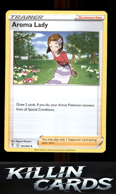 Aroma Lady 141/203 Pokemon Uncommon SWSH07: Evolving Skies Card NM