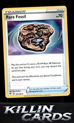 Rare Fossil 167/189 Pokemon Uncommon SWSH03: Darkness Ablaze Card NM
