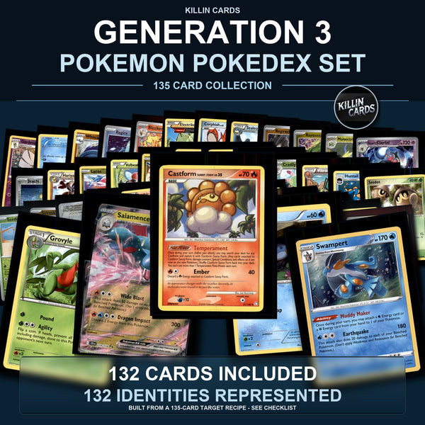 Pokemon TCG Generation 3 Pokemon Pokedex Set 132 Cards Collection