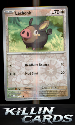 Reverse Holofoil Lechonk - 182/197 182/197 Pokemon Common SV03: Obsidian Flames
