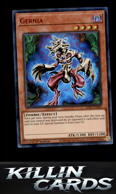 1st Edition Gernia SDZW-EN004 YuGiOh Common Structure Deck: Zombie World Card NM