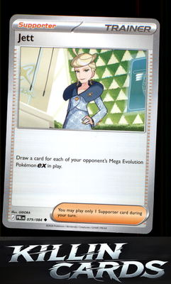 Jett 079/084 Pokemon Uncommon ME05: Pitch Black Card NM