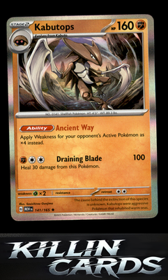 Kabutops 141/165 Pokemon Rare SV: Scarlet & Violet 151 Card NM