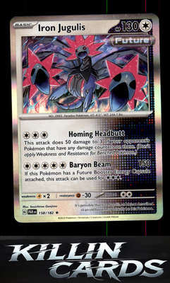 Iron Jugulis - 158/182 158/182 Pokemon Rare SV04: Paradox Rift Card NM