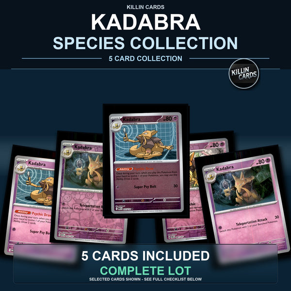 Pokemon TCG Kadabra Species Collection 5 Different Cards