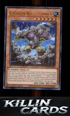 1st Edition G Golem Rock Hammer BLCR-EN040 YuGiOh Ultra Rare Battles of Legend: