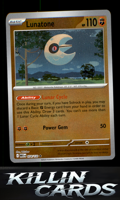 Reverse Holofoil Lunatone 074/132 Pokemon Rare ME01: Mega Evolution Card NM