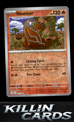 Reverse Holofoil Heatmor 019/086 Pokemon Uncommon SV: White Flare Card NM