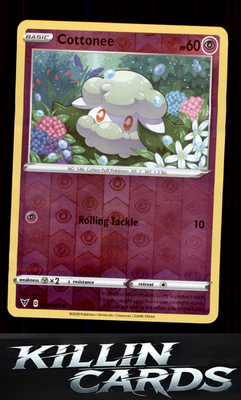 Reverse Holofoil Cottonee 075/185 Pokemon Common SWSH04: Vivid Voltage Card NM